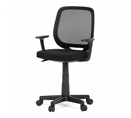 Dětská židle, výškově nastavitelná, černá síťovina, KA-W022 BK