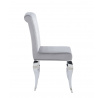 Židle velvet/chrom šedá K8-FX
