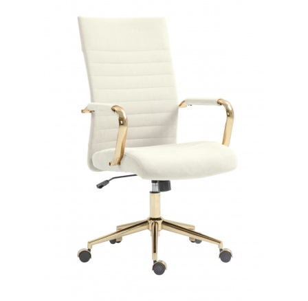 Otočná židle velvet světle béžová FB14-FXJG G