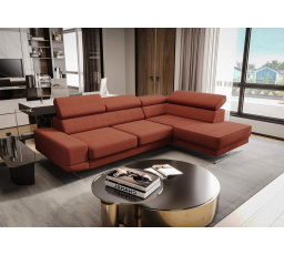 Rohová sedací souprava MILANO I - cihlová , pravá