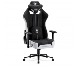 Textilní herní křeslo Player 2.0 King Size, černo-bílé