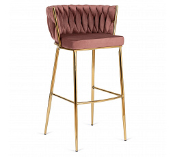 Barová židle FLORES 2 Růžový Sametový