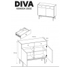 Komoda DIVA 2D2SZ béžová