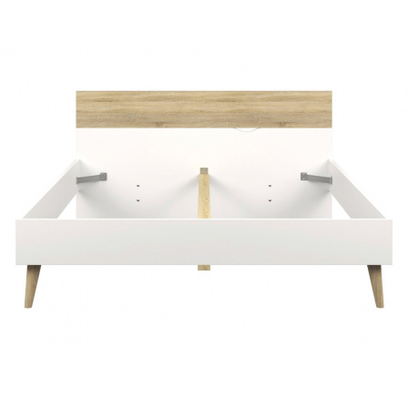 Postel Retro 380 bílá/dub