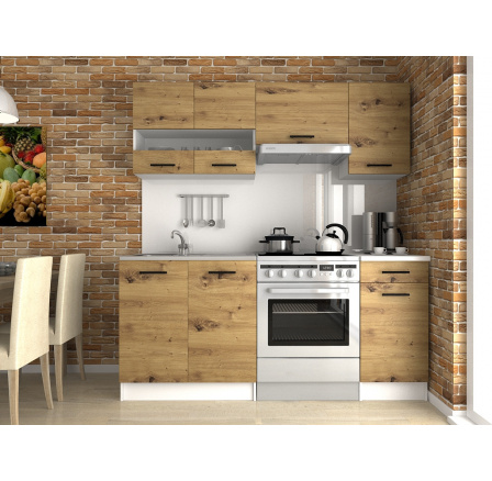 Kuchyňská linka Luigi III 180/120 dub artisan Kuchyňská linka Luigi III 180/120 dub artisan