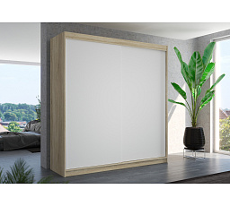 Šatní skříň s posuvnými dveřmi TERECIA 200 Sonoma+White