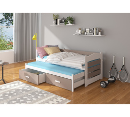 Dvojlůžko TIARRO 180x80 Bílá+Lanýž