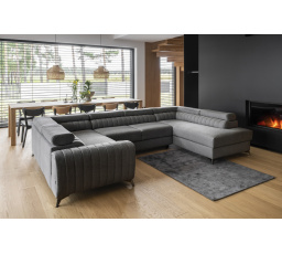 Rohová sedací souprava ve tvaru U LOUIS, Flores 4 Pravá