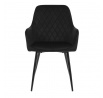 Jídelní židle, černá, sametová látka, DCH-215 BK4