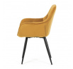 Jídelní židle, žlutá, sametová látka, DCH-421 YEL4