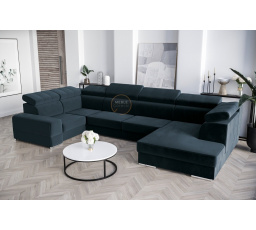 Rohová sedací souprava ROYAL MAX I 210x375x185 - modrá , levá