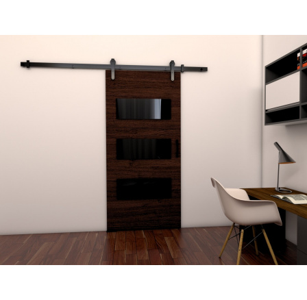 Posuvné dveře LOFT E80, Wenge/Černá Posuvné dveře LOFT E80, Wenge/Černá