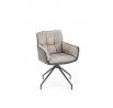 Jídelní otočná židle K523, Šedá/Tmavě šedá/Černá