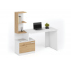 Psací stůl MISO, Bílá/Dub Artisan