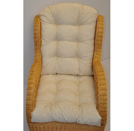 Polstr na ratanové křeslo - látka světle béžový melír Polstr na ratanové křeslo - látka světle béžový melír