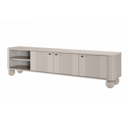 TV komoda Vesper 3D, kašmír / černé úchyty