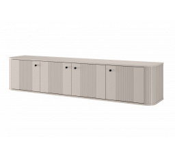 Závěsná TV komoda Vesper 4D, kašmír / černé úchyty