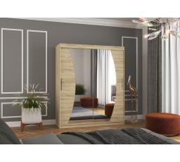 Posuvná skříň se zrcadlem DOLORES 180 Sonoma+Sonoma