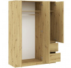 Šatní skříň BASIT 3D2S, Dub Artisan