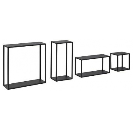 Sada závěsných polic Geelong černá Sada závěsných polic Geelong černá