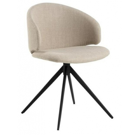 Židle Ella béžová Basel 24, černé nohy