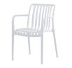 Zahradní židle plast, bílá, CT-X7029 WT