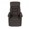 Polohovací křeslo, elektrické zabudované ovládání, hnědá, látka, TV-925 BR2