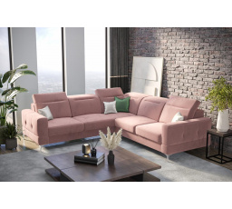 Rohová sedací souprava MALIBU MAX 250x250 - pravá, růžová