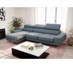 Rohová sedací souprava MILANO MINI 270 cm - světle modrá , levá