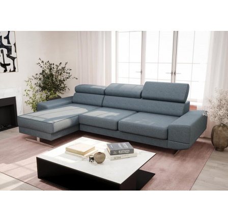 Rohová sedací souprava MILANO MINI 270 cm - světle modrá , levá