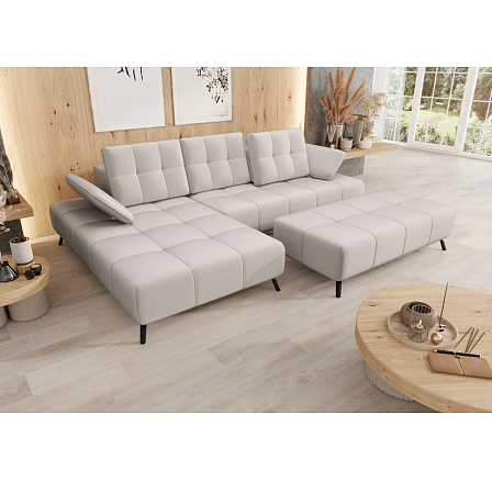 ROHOVÁ POHOVKA S TABURETEM DANTE 280x180 CM + TABURET 140X70 CM S NASTAVITELNOU OPĚRKOU LE02 (ODSTÍNY BÉŽOVÉ) - RYCHLÉ ODESLÁNÍ ROHOVÁ POHOVKA S TABURETEM DANTE 280x180 CM + TABURET 140X70 CM S NASTAVITELNOU OPĚRKOU LE02 (ODSTÍNY BÉŽOVÉ) - RYCHLÉ ODESLÁNÍ