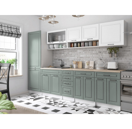 Kuchyňská linka Brigita 300/300 bílá/sv.zelená MAT Kuchyňská linka Brigita 300/300 bílá/sv.zelená MAT