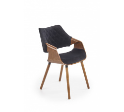 Jídelní židle K396, ořechová / černá