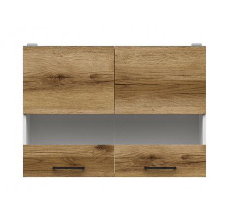 Kuchyňská horní skříňka JUNONA G2W/80/57 bílá/dub delano světlá