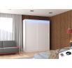 Posuvná skříň s LED osvětlením LINCOLN 180 Bílá+Bílá