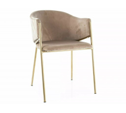Jídelní židle BONO VELVET, Béžový Bluvel 28/Zlatá