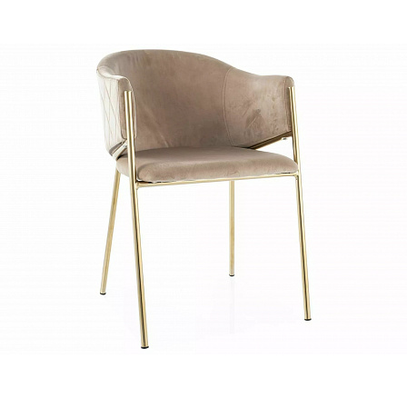 Jídelní židle BONO VELVET, Béžový Bluvel 28/Zlatá Jídelní židle BONO VELVET, Béžový Bluvel 28/Zlatá