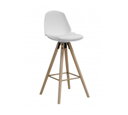 Barová stolička Oslo bílá dřevo