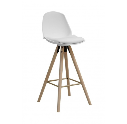 Barová stolička Oslo bílá dřevo