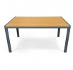 Zahradní stůl 150x89cm, kov, polywood, hnědá, AZT-S1215 OAK