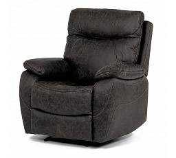 Polohovací křeslo, elektrické zabudované ovládání, hnědá, látka vintage, TV-4094 COF3