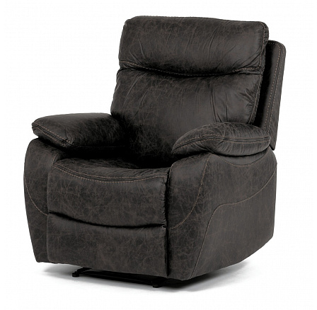 Polohovací křeslo, elektrické zabudované ovládání, hnědá, látka vintage, TV-4094 COF3