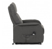 Polohovací křeslo, elektrické kabelové ovládání, šedá, látka, TV-5482 GREY2