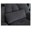 Polohovací křeslo, elektrické zabudované ovládání, šedá, látka, TV-7081 GREY2