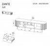 Televizní komoda ZANTE - ZA5, Kašmír