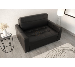 Sofa VERONA I 140 cm přírodní kůže - černá kůže