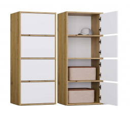 Komoda Almona 4D dub artisan/bílá