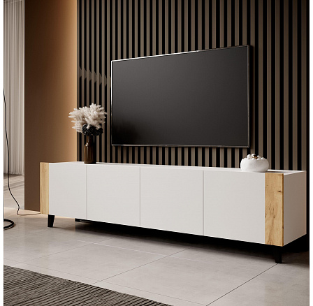TV komoda FARO, bílá matná / dub craft TV komoda FARO, bílá matná / dub craft