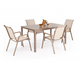 HOVER zahradní stůl, béžový / cappuccino (1p=1ks)