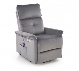 Elektricky polohovatelné a masážní křeslo SEMIR 2, Šedý Bluvel 14